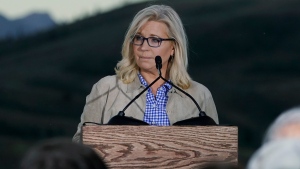 Rep. Liz Cheney, R-Wyo., speaks Tuesday, Aug. 16, 2022, at a primary Election Day gathering at Mead Ranch in Jackson, Wyo. Cheney lost to challenger Harriet Hageman in the primary. Cheneyâ€™s resounding election defeat marks an end of an era for the Republican Party. Her loss to Trump-backed challenger is the most high-profile political casualty yet as the GOP transforms into the party of Trump. (AP Photo/Jae C. Hong)