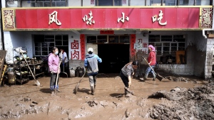 floods in northwest China's Qinghai Province