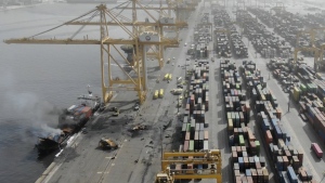 cargo ship explosion in Dubai on July 8, 2021