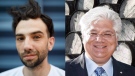 Jay Baruchel (left) will play BlackBerry co-founder Mike Lazaridis, pictured here in Waterloo, Ont. in 2009. (Both photos by The Canadian Press)