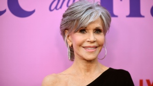 FILE - Jane Fonda arrives at the Season 7 final episodes premiere of "Grace and Frankie," on April 23, 2022, at NeueHouse Hollywood in Los Angeles. The 84-year-old actor said in an Instagram post Friday, Sept. 2, 2022, that she has been diagnosed with non-Hodgkin lymphoma and has begun a six-month course of chemotherapy. (Photo by Richard Shotwell/Invision/AP, File)