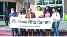 "We stand with Raman" event