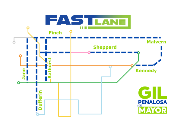 Gil Penalosa's FastLane transit plan