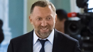 Russian metals magnate Oleg Deripaska attends a meeting of Russian President Vladimir Putin and Turkish President Recep Tayyip Erdogan, outside St. Petersburg, Russia, Aug. 9, 2016. Deripaska, a Russian oligarch indicted in the United States today for conspiring to circumvent its sanctions regime, stands accused of, among other things, having flowers delivered to a former member of Parliament in Canada. THE CANADIAN PRESS/AP-Alexander Zemlianichenko