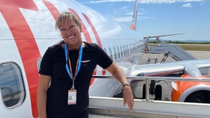 Sunwing flight attendant and on-duty Cabin Safety Manager Marisa Rodrigues is seen in this photo (Supplied). 