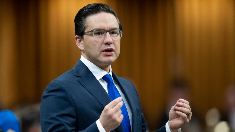 Conservative Leader Pierre Poilievre rises during Question Period, in Ottawa, Thursday, Sept. 29, 2022. THE CANADIAN PRESS/Adrian Wyld