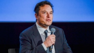 FILE - Tesla founder Elon Musk speaks at the ONS (Offshore Northern Seas) fair on sustainable energy in Stavanger, Norway, Monday, Aug. 29, 2022. (Carina Johansen/NTB Scanpix via AP) 