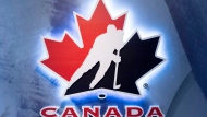 The Hockey Canada logo is seen at an event in Toronto on Nov. 1, 2017. Hockey Canada's board chairs, past and present, will answer to the federal government today on the hockey body's handling of alleged sexual assaults and how money was paid out in lawsuits. THE CANADIAN PRESS/Frank Gunn