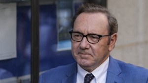 FILE - Actor Kevin Spacey arrives at the Old Bailey in London on July 14, 2022. Spacey heads to court Thursday, Oct. 6, to defend himself in a lawsuit filed by Anthony Rapp, the actor who in 2017 made the first in a string of sexual misconduct allegations that left the “House of Cards” star's theater and filmmaking career in tatters. (AP Photo/Frank Augstein, File)