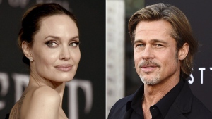 This combination photo shows Angelina Jolie at a premiere in Los Angeles on Sept. 30, 2019, left, and Brad Pitt at a special screening on Sept. 18, 2019. A new court filing from Angelina Jolie alleges that on a 2016 flight, Brad Pitt grabbed her by the head and shook her then choked one of their children and struck another when they tried to defend her. The descriptions of abuse on the private flight came in a countersuit Jolie filed Thursday in the couple’s dispute over a winery they co-owned. (AP Photo/File)