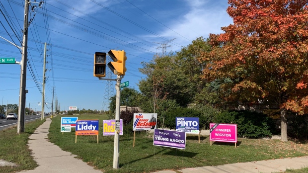 Vaughan election signs