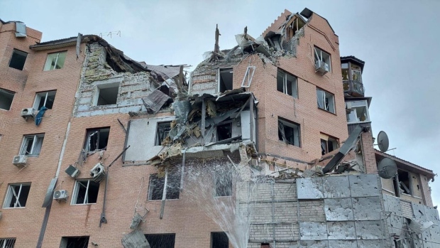 Mykolaiv, Ukraine damaged building
