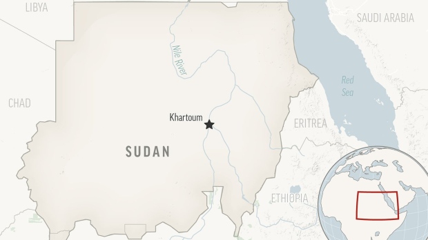 locator map for Sudan