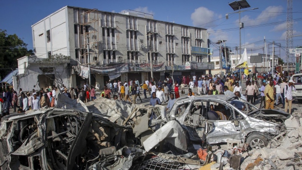 double car bomb attack Mogadishu, Somalia