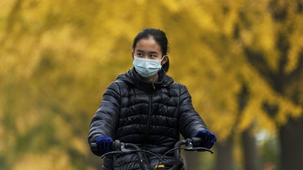 Beijing woman face mask