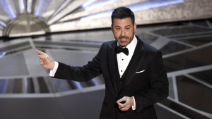  Host Jimmy Kimmel speaks at the Oscars in Los Angeles on March 4, 2018. Kimmel will again preside over the ceremony in March, the show’s producers said Monday. (Photo by Chris Pizzello/Invision/AP, File)