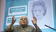 Wanda Robson speaks about her sister, civil rights activist Viola Desmond, during an interview in Gatineau, Que. on Dec. 8, 2016. The Toronto International Film Festival is renaming its largest cinema after Desmond and will launch an initiative to support Black women creators in her honour. THE CANADIAN PRESS/Adrian Wyld