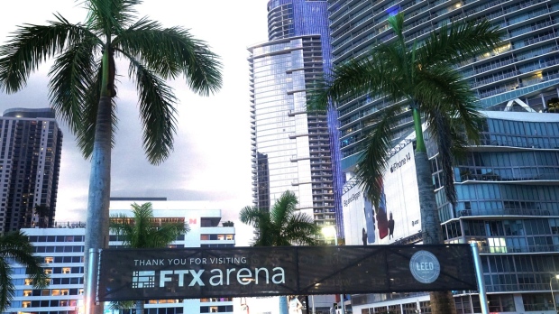 Signage for the FTX Arena