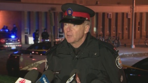 Toronto Police update media after stabbing at Scarborough high school. 