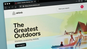 FILE - Airbnb's website