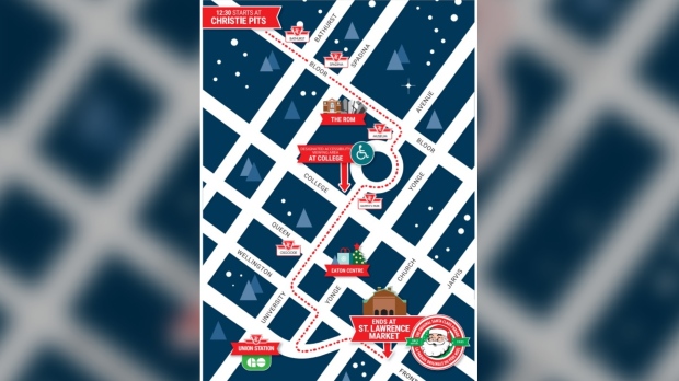Santa Claus parade route
