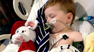 Two-year-old Tyler is seen at an Ontario hospital where he was treated for RSV (Keri Graham). 