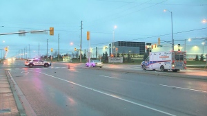 One pedestrian is dead and another is in critical condition following a crash in Brampton Friday morning, Peel police say. 