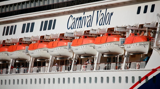 A man reported missing from the Carnival Valor sailing in the Gulf of Mexico was found in the water and rescued on Thursday. The Carnival Valor cruise ship is seen here in New Orleans on March 3. (Luke Sharrett/Bloomberg/Getty Images/File via CNN)