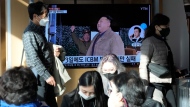 FILE - A TV screen shows an image of North Korean leader Kim Jong Un during a news program at the Seoul Railway Station in Seoul, South Korea, Saturday, Nov. 19, 2022. (AP Photo/Ahn Young-joon) 