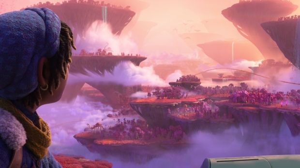 This image released by Disney shows a scene from the animated film "Strange World." (Disney via AP)