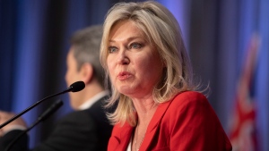 Mississauga Mayor Bonnie Crombie speaks at the Ontario Liberal Party's 2019 AGM in Toronto on Friday June 7, 2019. THE CANADIAN PRESS/Chris Young 