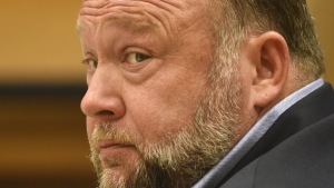 FILE - Infowars founder Alex Jones appears in court to testify during the Sandy Hook defamation damages trial at Connecticut Superior Court in Waterbury, Conn., Thursday, Sept. 22, 2022. (Tyler Sizemore/Hearst Connecticut Media via AP, Pool, File)