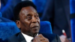 FILE - In this Dec. 1, 2017 file photo, Brazilian soccer legend Pele attends the 2018 soccer World Cup draw in the Kremlin in Moscow. On his social media accounts, Pele said on Monday, Sept. 6, 2021 that an apparent tumor on the right side of his colon had been removed in an operation. (AP Photo/Alexander Zemlianichenko, File) 