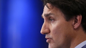 Prime Minister Justin Trudeau holds a press conference, in Djerba, Tunisia on Sunday, Nov. 20, 2022. Trudeau says the federal government is reviewing an RCMP equipment contract with a company that has ties to China's government. THE CANADIAN PRESS/Sean Kilpatrick