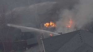 Caledon Fire is working to douse a large residential blaze in Bolton.