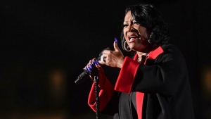 Patti LaBelle performs during the National Christmas Tree lighting ceremony in Washington, Dec. 2, 2021. LaBelle was abruptly rushed off stage shortly after her Christmas concert began Saturday, Dec. 10, 2022 in Milwaukee after a bomb threat forced authorities to evacuate the theater where she was performing. (AP Photo/Susan Walsh, file)