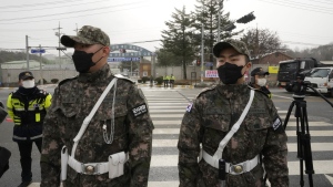 South Korean army soldiers