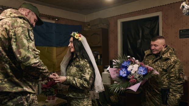Ukrainian army medics wedding