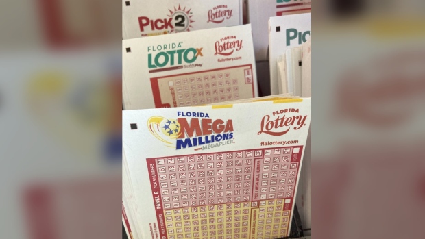Mega Millions lottery playing slips