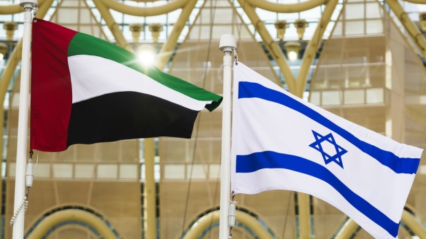 Emirati and Israeli flags