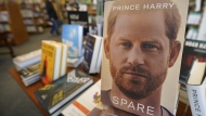Copies of the new book by Prince Harry called "Spare" are displayed at Sherman's book store in Freeport, Maine, Tuesday, Jan. 10, 2023. Prince Harry's memoir provides a varied portrait of the Duke of Sussex and the royal family. (AP Photo/Robert F. Bukaty)