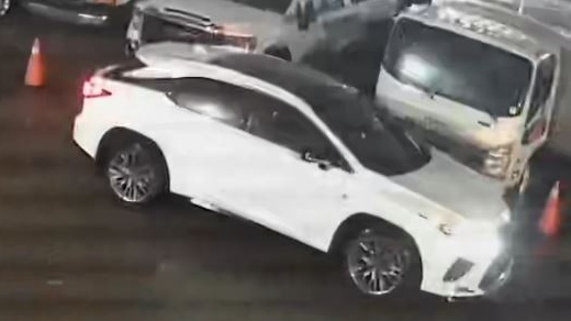white Lexus SUV arson suspect vehicle