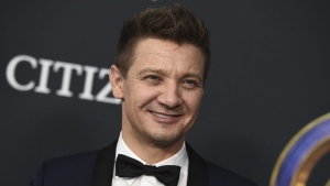 FILE - Jeremy Renner arrives at the premiere of "Avengers: Endgame" at the Los Angeles Convention Center on Monday, April 22, 2019. Renner says he is out of the hospital after he was seriously injured in a snow plow accident. In response to a Twitter post Monday about his TV series “Mayor of Kingstown,” Renner tweeted that other than the brain fog that remains, he is very excited to watch the next episode with his family at home. (Photo by Jordan Strauss/Invision/AP, File)