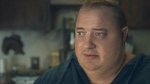 This image released by A24 shows Brendan Fraser in a scene from "The Whale." (A24 via AP)