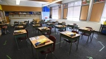 A grade six class room is shown in Scarborough, Ont., on September 14, 2020. A new Canadian study says that kids who have suffered a concussion should get back to school sooner to give them a better recovery. THE CANADIAN PRESS/Nathan Denette