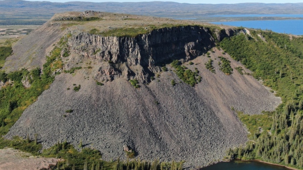 Mistastin crater in Labrador