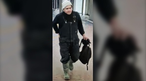 Toronto police have released several images of a man wanted in connection with an alleged sexual assault that took place early Saturday morning on a TTC bus. (Toronto Police Service)