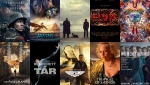 This combination of photos shows promotional art for Oscar nominees for best feature, top row from left, "All Quiet on the Western Front," "Avatar: The Way of Water," "The Banshees of Inisherin," "Elvis," "Everything Everywhere All at Once," bottom row from left, "The Fabelmans," "TÃ¡r," "Top Gun: Maverick," "Triangle of Sadness," and "Women Talking." (Netflix/Disney/Searchlight/Warner Bros./A24/Universal/Focus/Paramount/Neon/Orion-United Artists via AP)