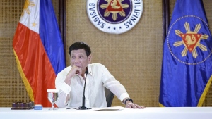 FILE - In this photo provided by the Malacanang Presidential Photographers Division, Philippine President Rodrigo Duterte listens during a meeting with government officials at the Malacanang presidential palace in Manila, Philippines on Monday May 23, 2022. International Criminal Court judges on Thursday, Jan. 26, 2023, cleared the way for the court's prosecution office to resume its investigation into the so-called war on drugs in the Philippines. Former Philippine President Rodrigo Duterte has defended the crackdown as “lawfully directed against drug lords and pushers who have for many years destroyed the present generation, especially the youth.” (King Rodriguez/ Malacanang Presidential Photographers Division via AP, File)