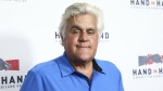 Jay Leno attends the Hand in Hand: A Benefit for Hurricane Harvey Relief in Los Angeles on Sept. 12, 2017. The comedian and former “Tonight Show” host told a Las Vegas Review-Journal columnist Thursday that he broke his collarbone and two ribs and cracked his kneecaps on Jan. 17. (Photo by John Salangsang/Invision/AP, File)